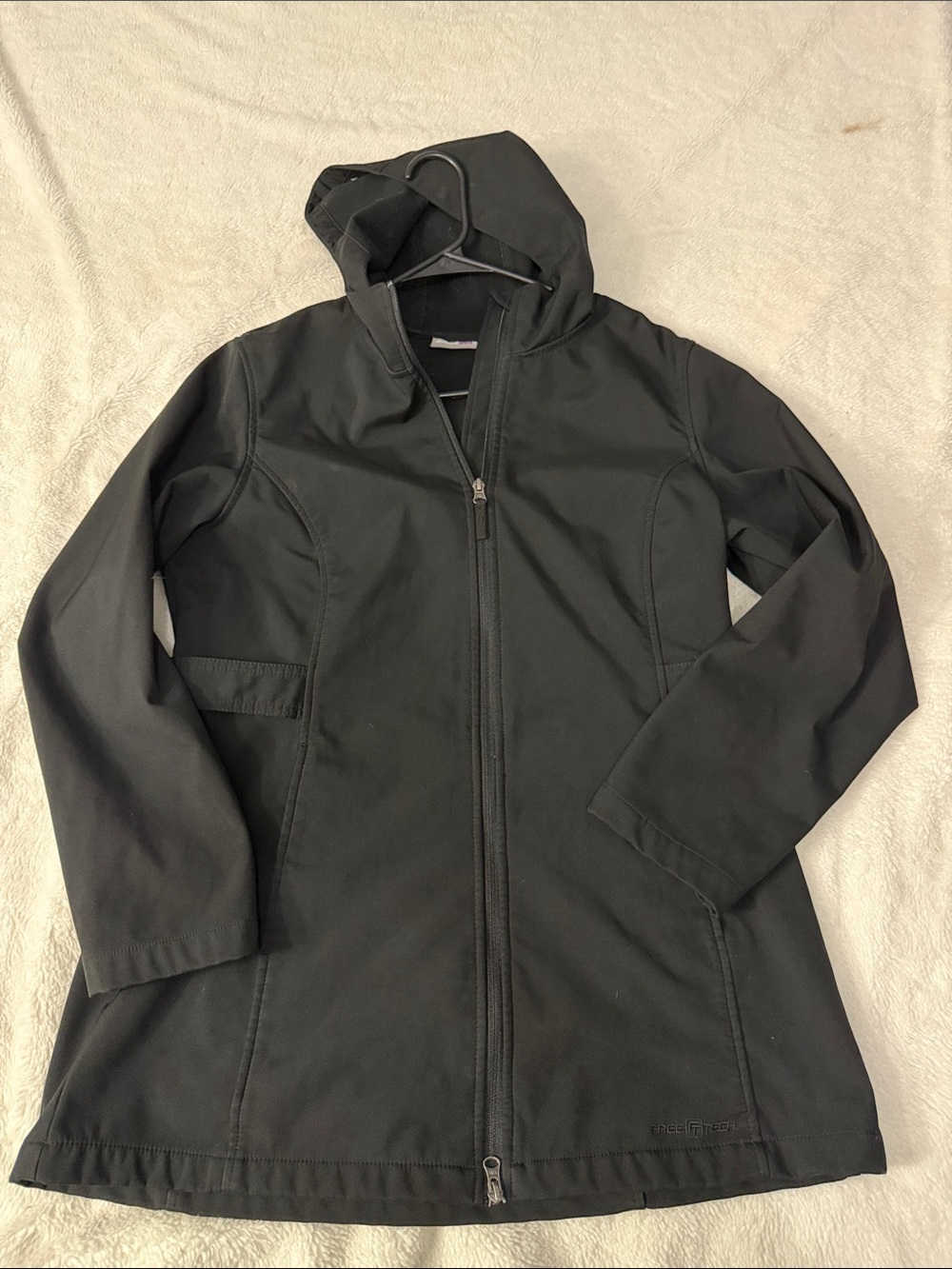 Women’s Black Hooded Trench Coat - Sleek Everyday Layer